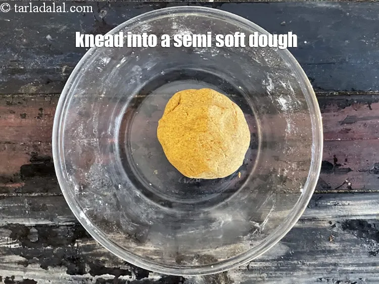 Step 14 – Knead into semi-soft dough.