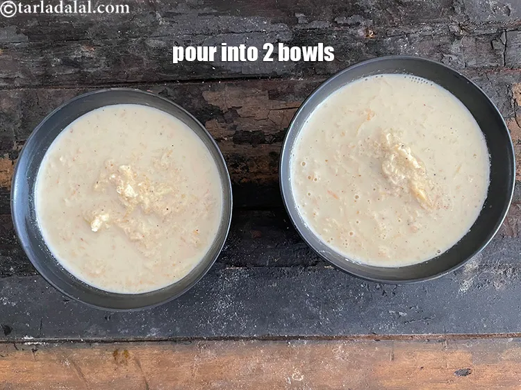 Step 13 – Pour into 2 bowls (or the same container in which you are going to serve …