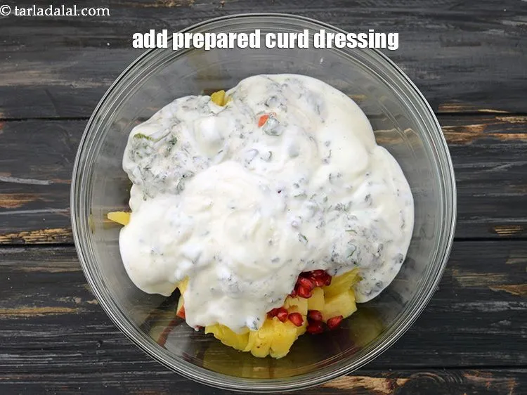 Step 12 – Add the prepared curd&nbsp;dressing.