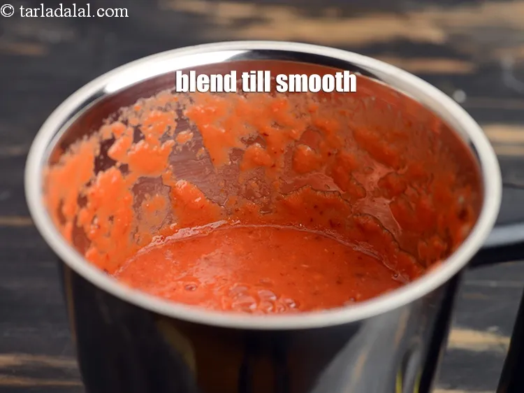 Step 13 – Blend till smooth. Keep aside.&nbsp;
