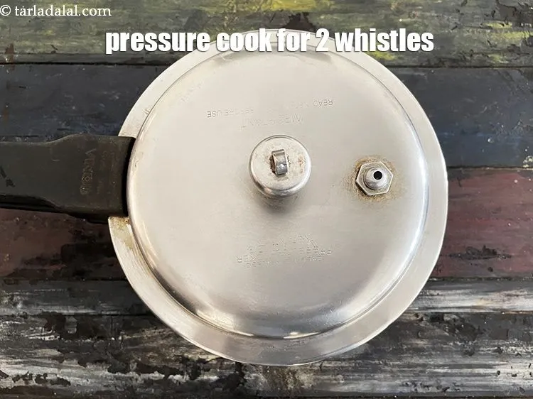 Step 13 – &nbsp;Pressure cook for 2 whistles.