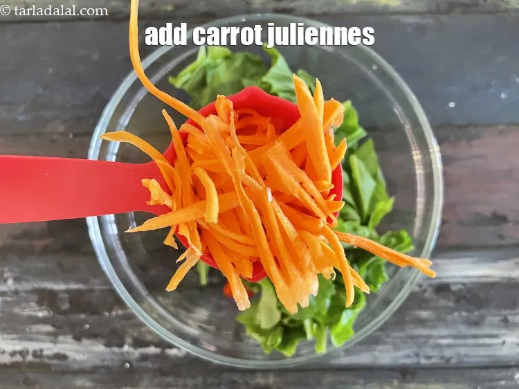 Step 23 – Add&nbsp;1/4 cup&nbsp;<a href="glossary-carrot-juliennes-754i">carrot juliennes</a>.