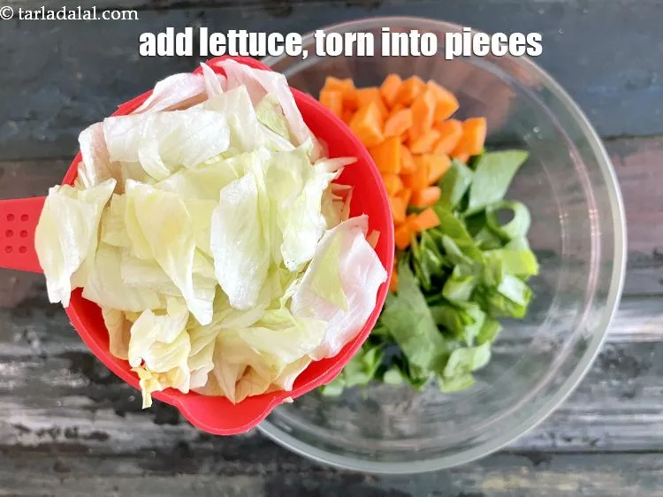 Step 19 – Add&nbsp;<meta charset="UTF-8" />1 cup&nbsp;<a href="glossary-lettuce-salad-ke-patte-498i">lettuce</a>&nbsp;, torn into pieces.