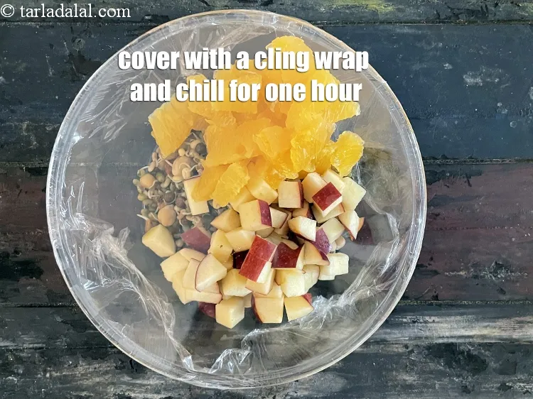 Step 21 – Cover with cling wrap and chill for one hour.