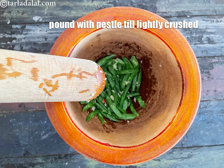 Step 27 – Pound till it is lightly crushed.