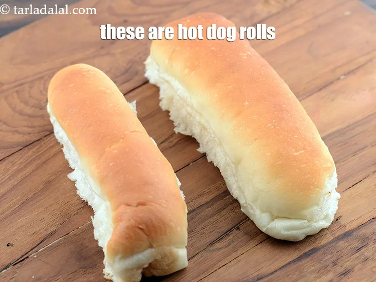 Step 13 – These are 2&nbsp;<a href="https://www.tarladalal.com/glossary-hot-dog-rolls-226i">hot dog rolls</a>. They are available in all super markets.&nbsp;