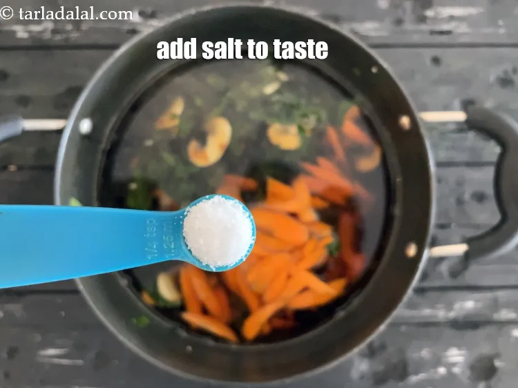 Step 25 – Check with salt according to your preference, because soy sauce has salt in it.