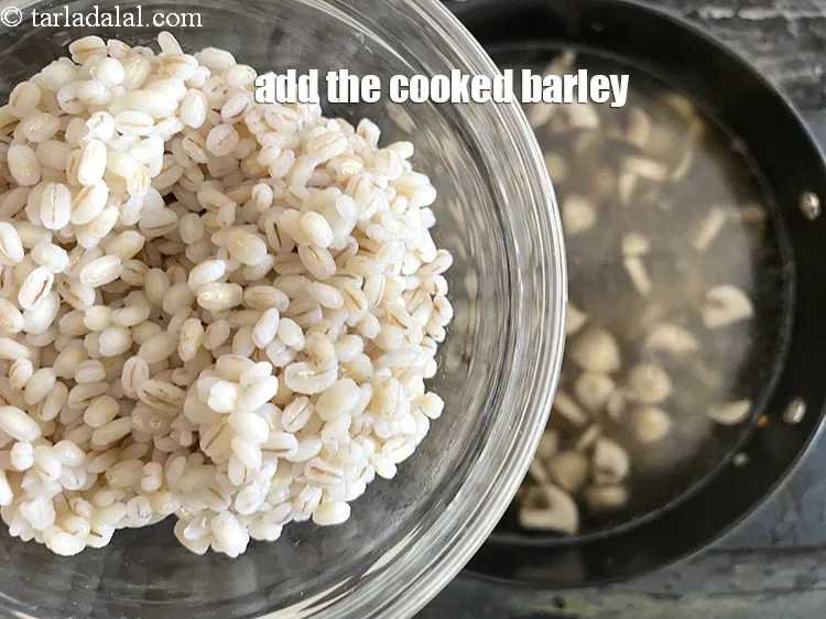 Step 26 – Add the cooked barley.