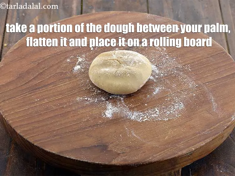 Step 18 – Flatten the dough and dust with flour.