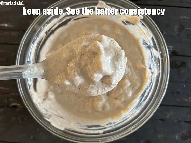Step 13 – Keep aside. See the consistency of the batter.