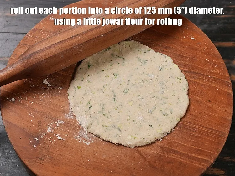 Step 14 – Roll out each portion into a circle of 125 mm (5&rdquo;) diameter, using a little …