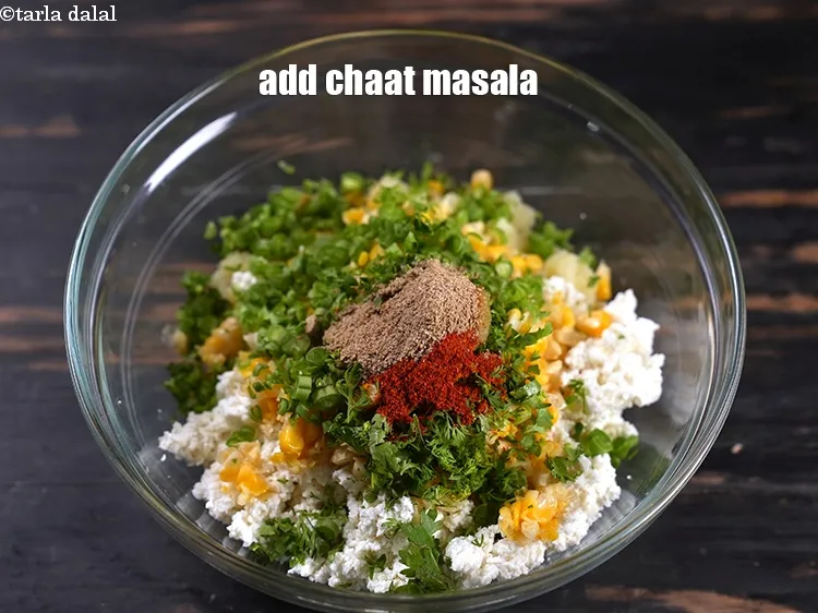 Step 13 – Add &frac12; tsp chaat masala.