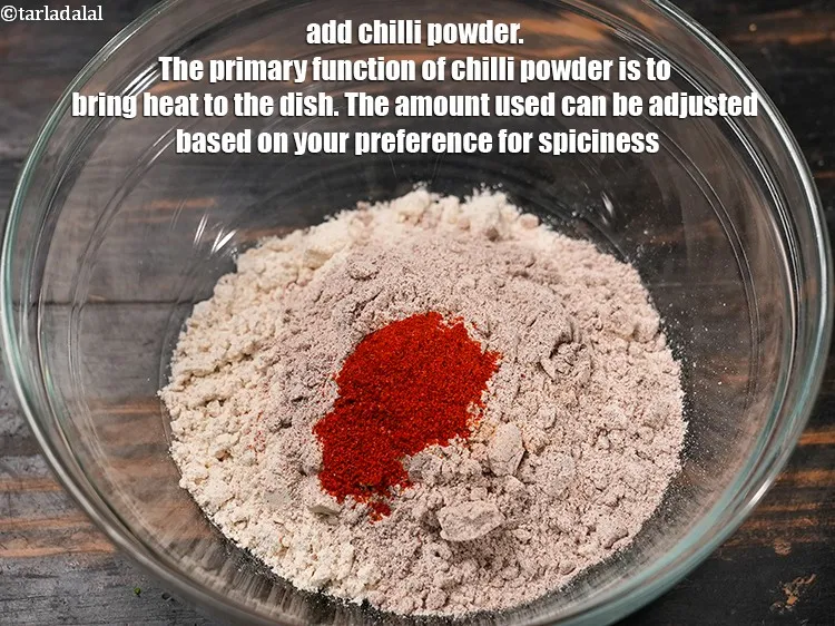 Step 14 – Add &frac12; tsp <a href="https://www.tarladalal.com/glossary-chilli-powder-red-chilli-powder-339i">chilli powder</a>. The primary function of chilli powder is to bring …