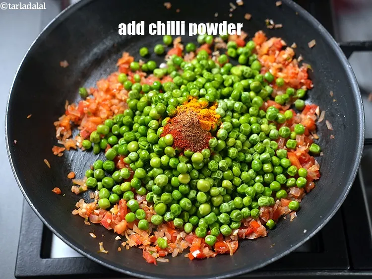 Step 13 – Add&nbsp;1/2 tsp&nbsp;<a href="https://www.tarladalal.com/glossary-chilli-powder-red-chilli-powder-339i">chilli powder</a>.