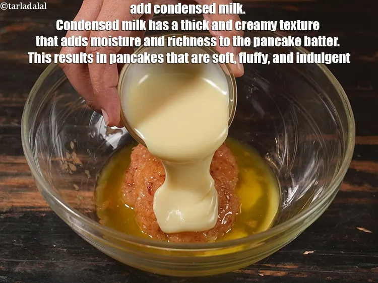 Step 13 – Add &frac14; cup <a href="https://www.tarladalal.com/glossary-condensed-milk-672i">condensed milk</a>. Condensed milk has a thick and creamy texture that …