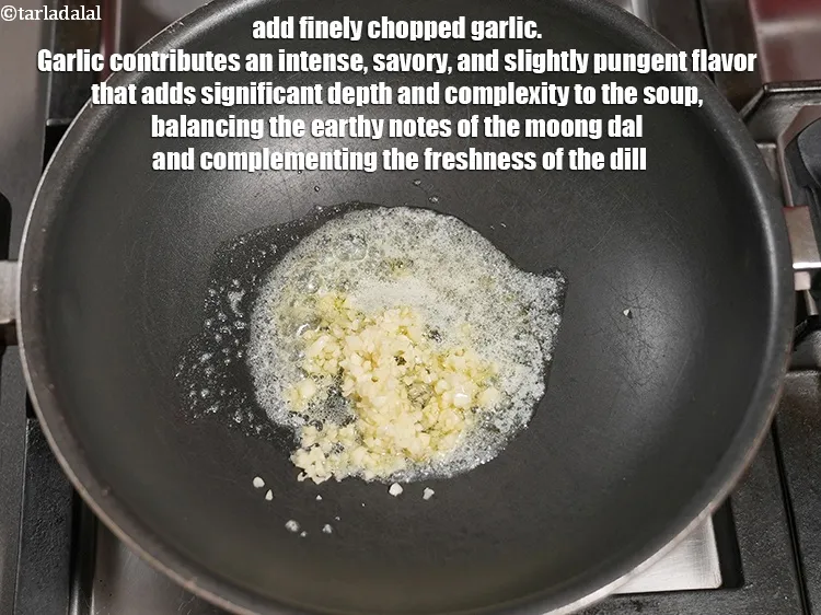 Step 27 – Add 1 tbsp finely&nbsp;<a href="https://www.tarladalal.com/glossary-chopped-garlic-790i">chopped garlic (lehsun)</a>. Garlic contributes an intense, savory, and slightly pungent …
