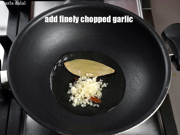 Step 18 – Add 1 tbsp finely chopped garlic.