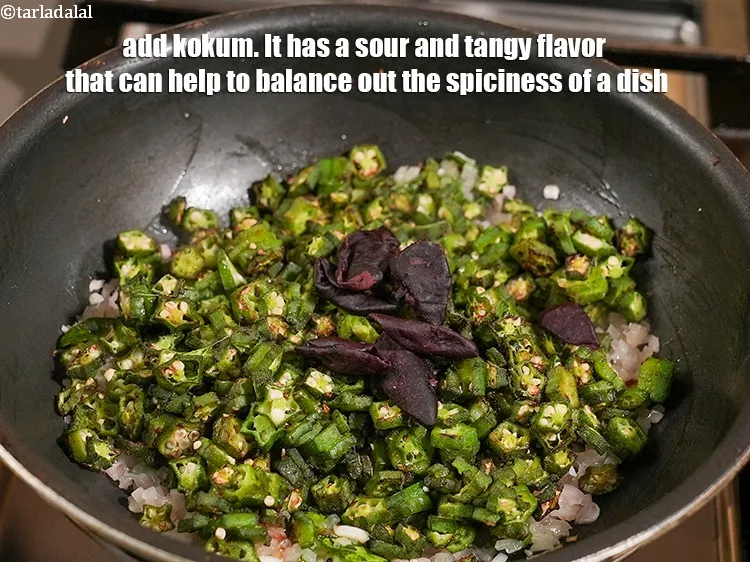Step 13 – Add 5 to 6 <a href="https://www.tarladalal.com/glossary-kokum-dried-kokum-dry-kokum-352i">kokum</a>. It has a sour and tangy flavor that can …