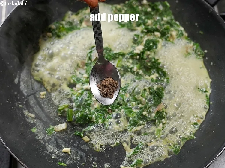 Step 13 – Add pepper to taste.