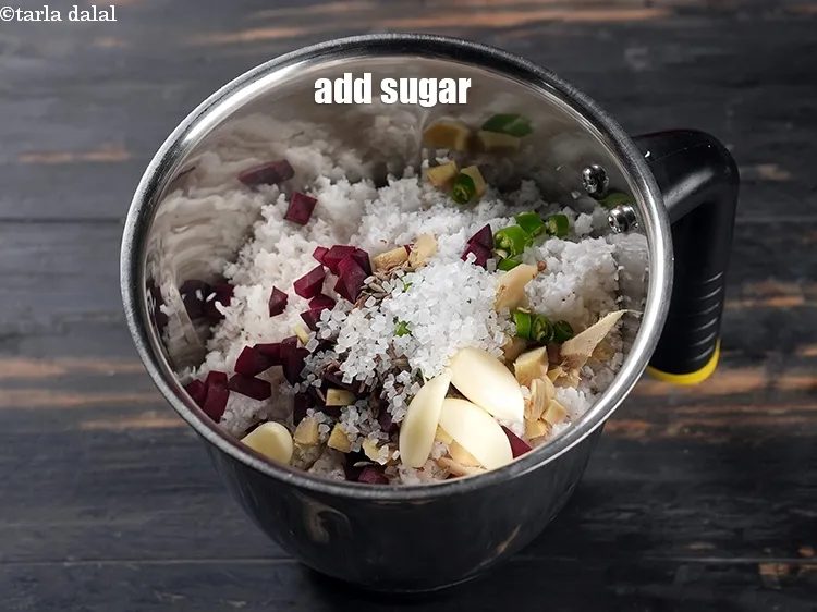 Step 13 – Add 1 tsp sugar.