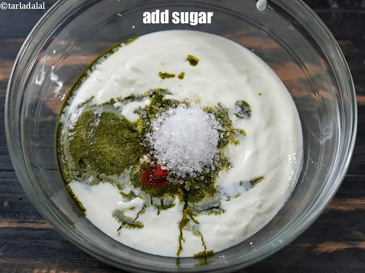 Step 15 – Add 2 tsp sugar.