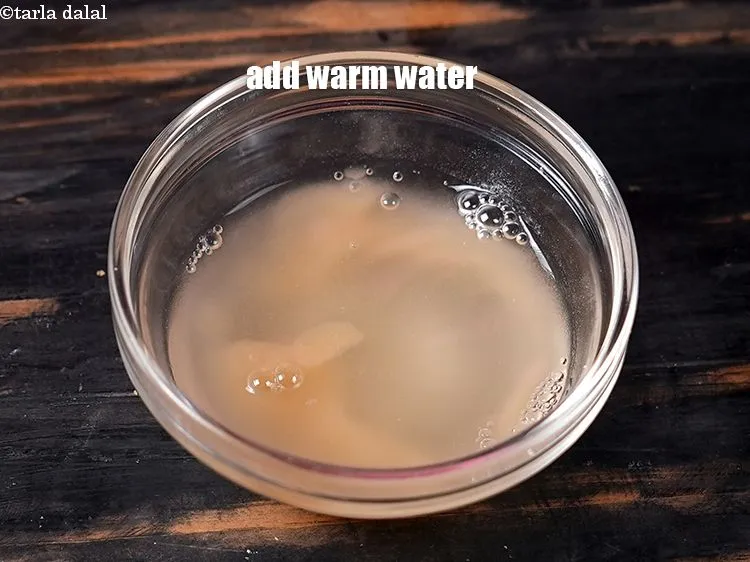 Step 14 – Add 2 tbsp of warm water.