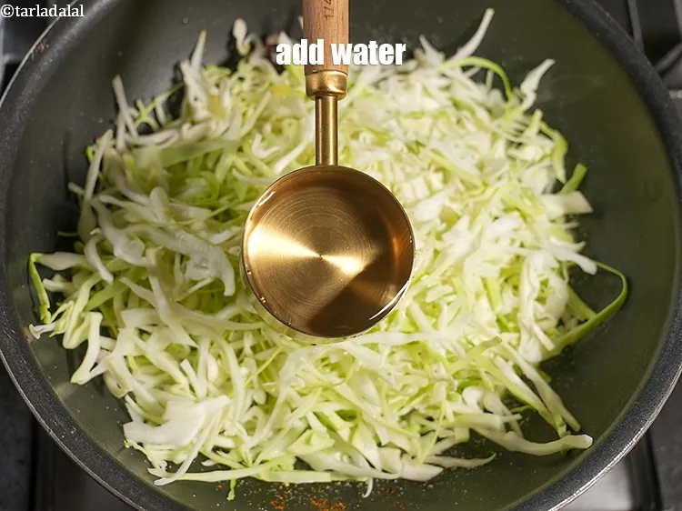 Step 13 – Add &frac14; cup of water.