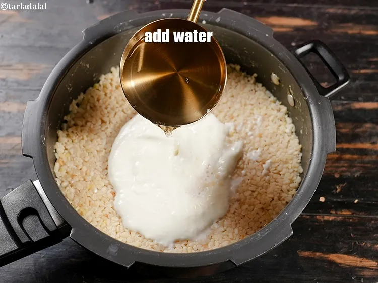 Step 13 – Add 1&frac12; cups of water.