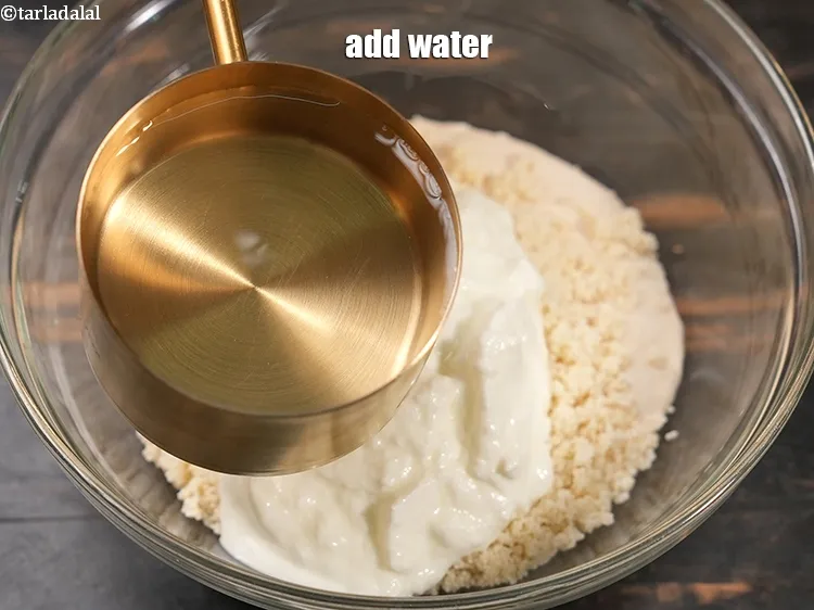 Step 13 – Add &frac12; cup water.