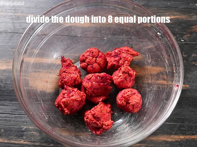 Step 13 – Divide the dough into 8 equal portions.