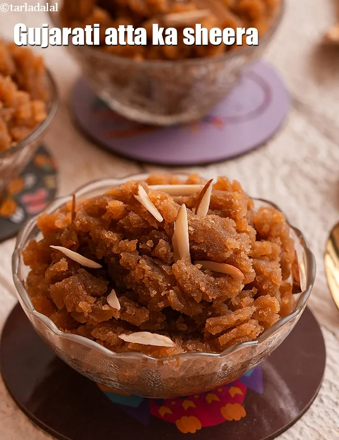 Step 13 – Serve&nbsp;<b><span style="font-size: 12pt; font-family: Cambria;">atta ka sheera | Gujarati atta ka sheera | gehun nu …