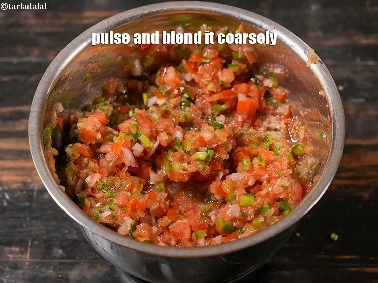 Step 13 – Pulse and blend it coarsely.