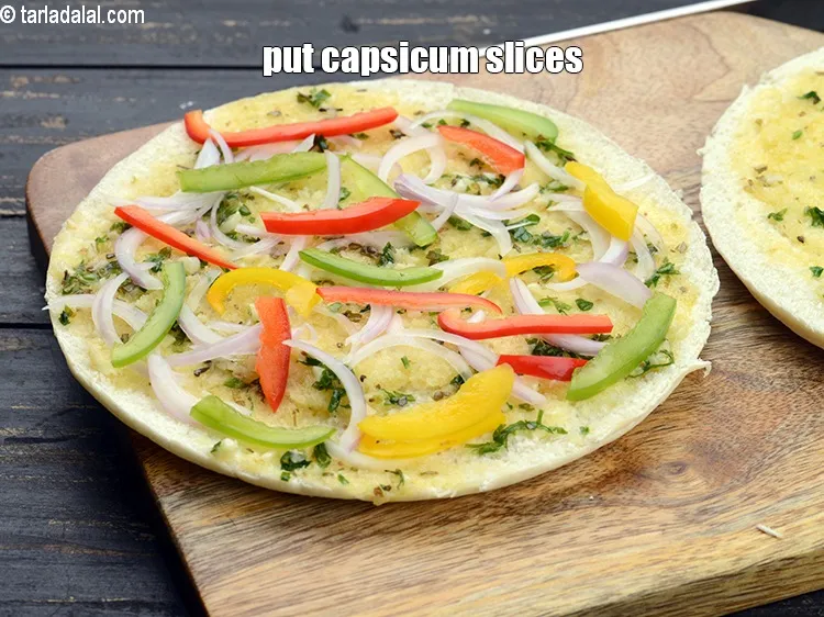 Step 13 – Put little coloured capsicum slices.