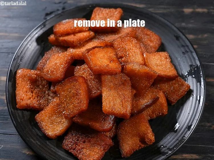 Step 13 – Once soaked, remove in a plate and keep aside.