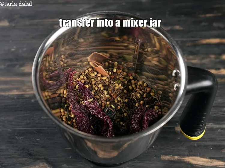 Step 13 – Transfer into a mixer jar.