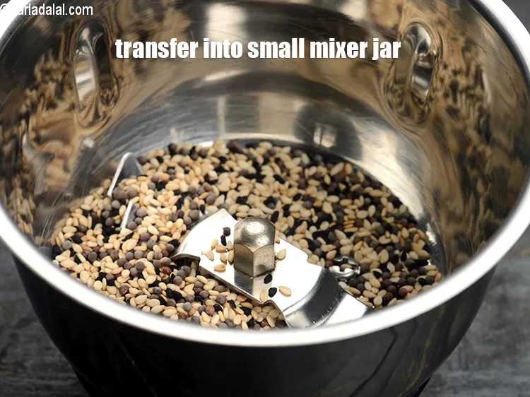 Step 14 – Transfer into a small mixer jar.