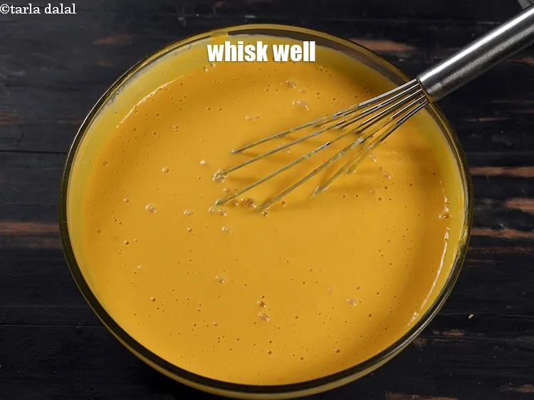 Step 14 – Whisk well till no lumps remain.