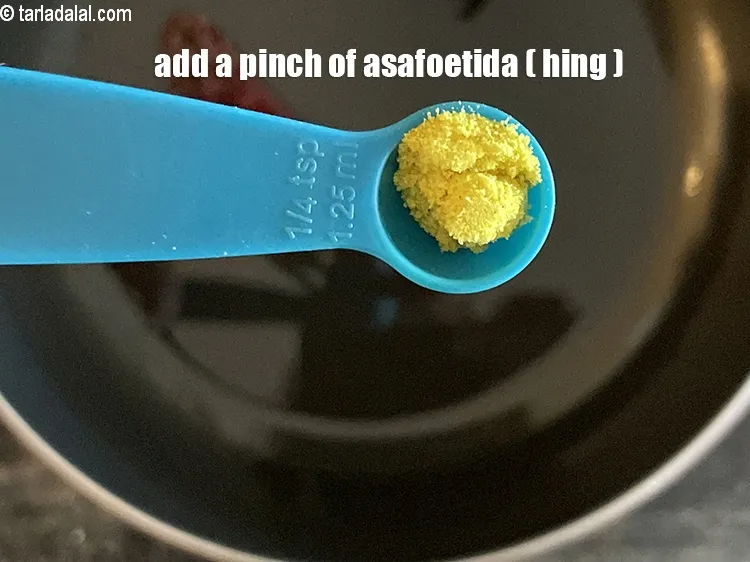 Step 19 – Add&nbsp;<meta charset="UTF-8" />a pinch&nbsp;<a href="glossary-asafoetida-hing-113i">asafoetida (hing)</a>.