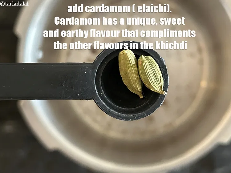 Step 15 – <html><head></head><body><p>Add&nbsp;2&nbsp;<a href="glossary-cardamom-elaichi-262i">cardamoms (elaichi)</a>.&nbsp;Cardamom has a unique, sweet and earthy flavor that complements the other flavors …