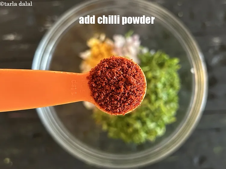 Step 13 – Add&nbsp;<meta charset="UTF-8" />1 tsp&nbsp;<a href="glossary-chilli-powder-red-chilli-powder-339i">chilli powder</a>.