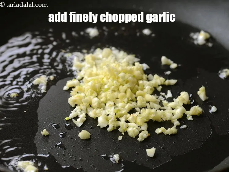 Step 13 – Add 1 tbsp finely chopped garlic.&nbsp;
