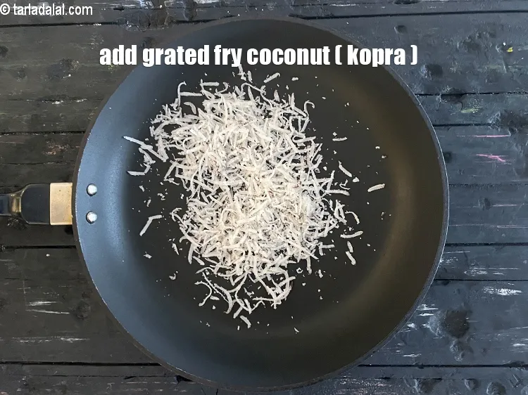 Step 13 – Add&nbsp;<meta charset="UTF-8" />1/4 cup&nbsp;<a href="glossary-grated-dry-coconut-2272i">grated dry coconut (kopra)</a>.