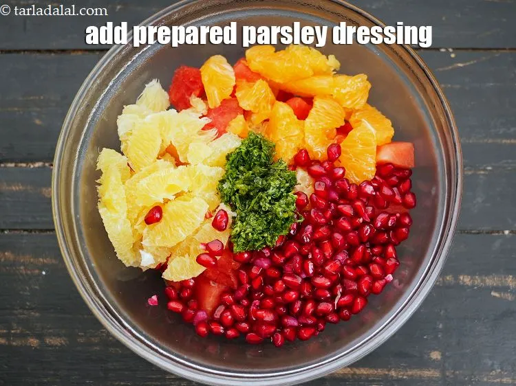 Step 14 – Add the prepared parsley dressing.
