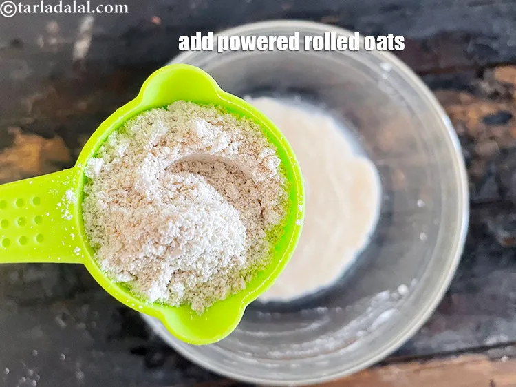 Step 16 – Add&nbsp;<meta charset="UTF-8" />1/2&nbsp;cup&nbsp;<a href="glossary-quick-cooking-rolled-oats-rolled-oats-547i">quick cooking rolled oats</a>.