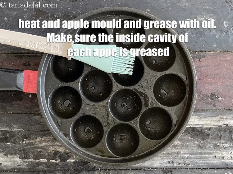 Step 18 – To make To make <strong>urad dal and vegetable appe recipe |&nbsp;South Indian dal appe | …