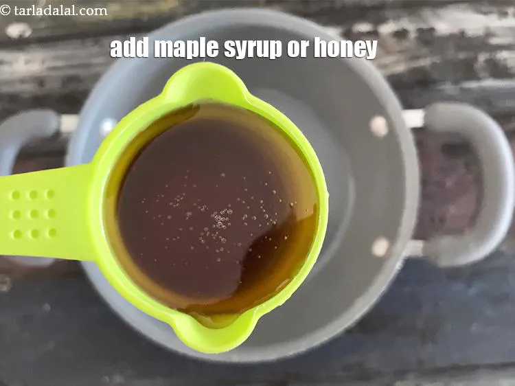 Step 13 – Add 1/4 cup maple syrup or honey. You can cut the sweetness by a bit …