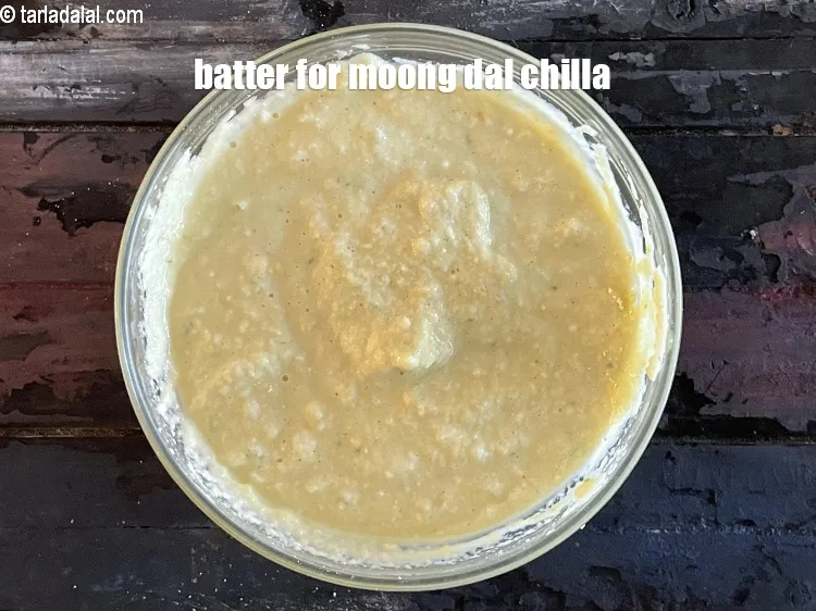 Step 20 – Batter for moong dal pancakes.