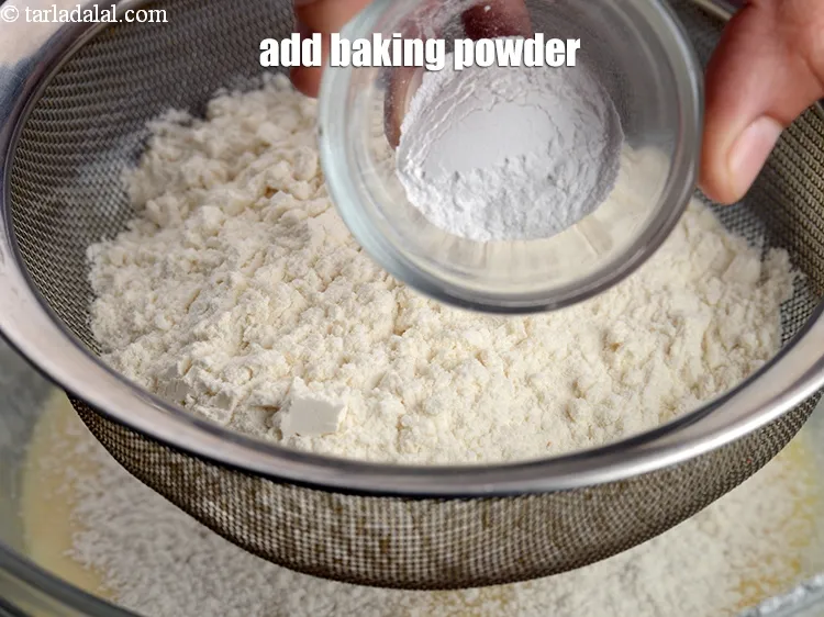Step 15 – Add &frac12; tsp <a href="https://www.tarladalal.com/glossary-baking-powder-425i">baking powder</a>.