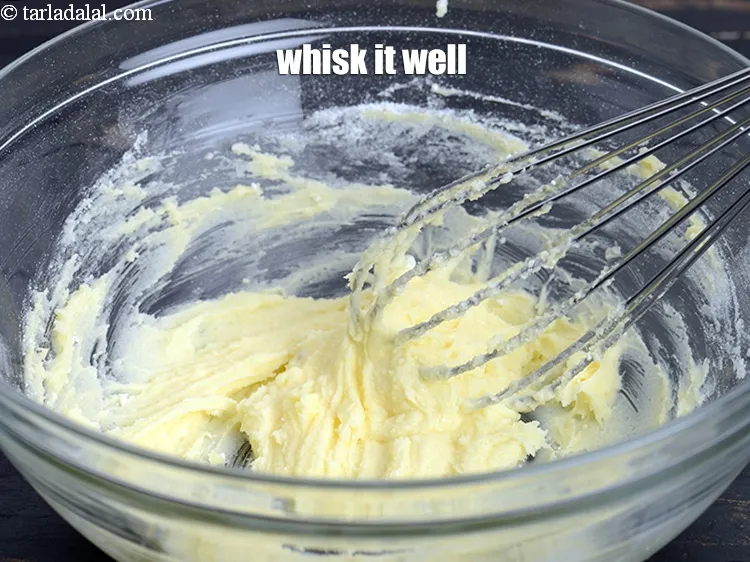 Step 13 – Whisk it well till light and fluffy.