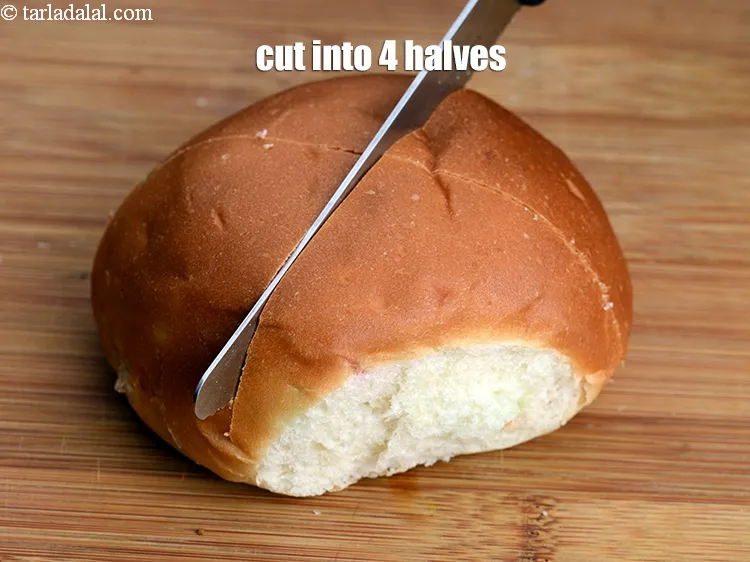 Step 13 – Cut it into 4 halves using a sharp knife.